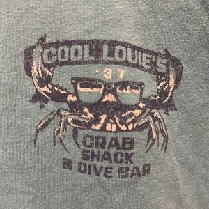 Mens - IZOD - Tshirt - XL - Light Blue/ Teal - Cool Louie’s Crab Shack